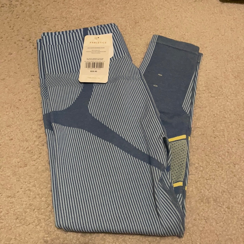 Fabletics Blue Patterned Leggings